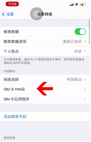 保城镇苹果14维修网分享如何给iPhone14的SIM卡设置密码 