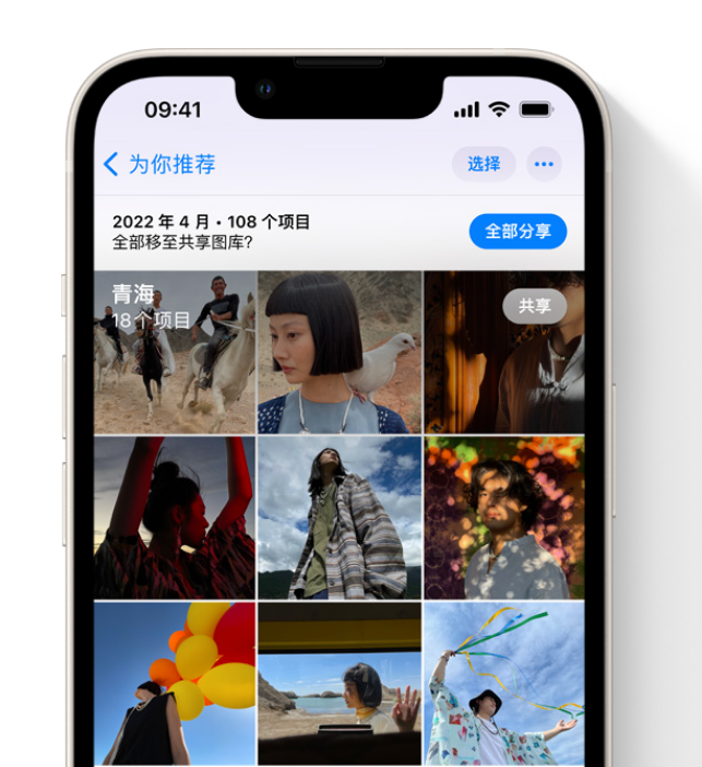 保城镇苹果维修网点分享在 iPhone 上使用共享图库 